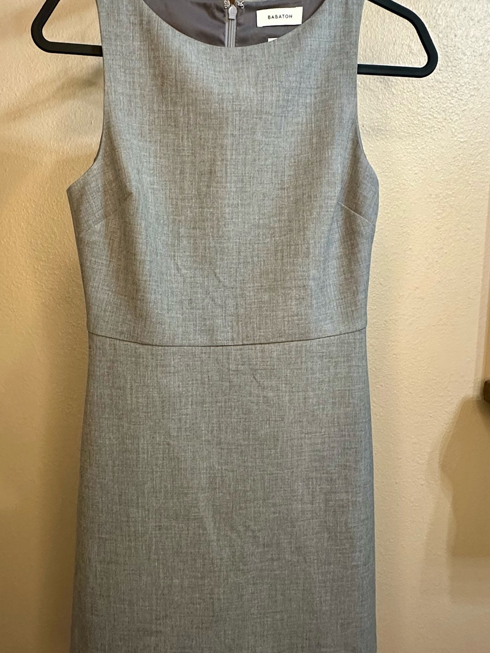 Babaton Bond Gray Sleeveless Midi Sheath Dress